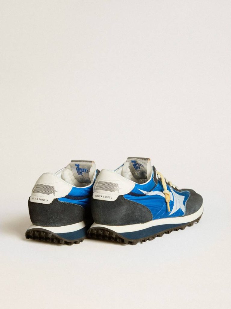 Men Men’s Marathon With Blue Nylon Upper And White Star Marathon Golden Goose - 4