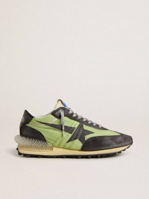 Men Men's Marathon With Green Nylon Upper And Black Star Marathon Golden Goose - 1