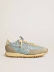 Men Men’s Marathon With Light Blue Nylon Upper And Pastel Blue Star Golden Goose Marathon - 1