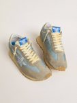 Men Men’s Marathon With Light Blue Nylon Upper And Pastel Blue Star Golden Goose Marathon - 2