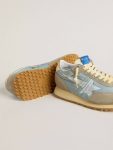 Men Men’s Marathon With Light Blue Nylon Upper And Pastel Blue Star Golden Goose Marathon - 4