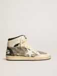 Men Men’s Sky-Star Lab In Zebra Nappa With Textured Silver Leather Star Sky-Star Golden Goose - 1