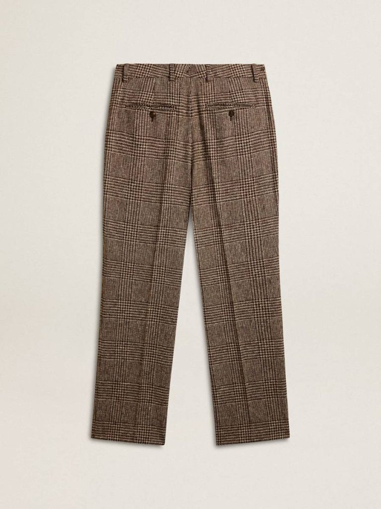 Men Men's Soft Houndstooth Pants Jeans & Pants Golden Goose Gray - 2