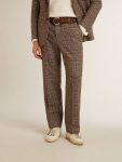 Men Men's Soft Houndstooth Pants Jeans & Pants Golden Goose Gray - 3