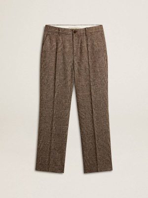 Men Men's Soft Houndstooth Pants Jeans & Pants Golden Goose Gray - 1