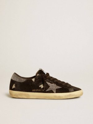 Men Men's Super-Star In Suede And Swarovski Crystals With Silver Star Golden Goose Super-Star - 1