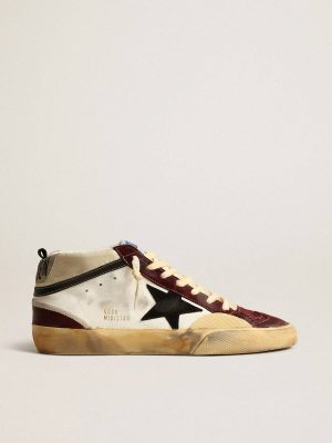 Men Mid Star Mid Star In Nappa With Black Suede Star And Wine-Red Inserts Golden Goose - 1