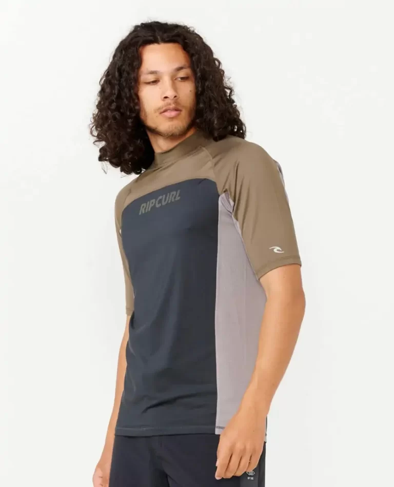 Men Rash Guards Drive Uv Short Sleeve Rash Vest Rip Curl - 2
