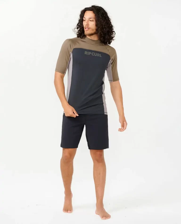 Men Rash Guards Drive Uv Short Sleeve Rash Vest Rip Curl - 4