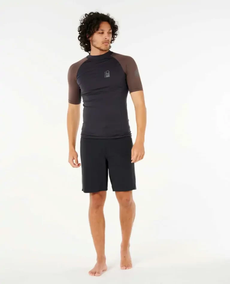 Men Rash Guards Rip Curl Search Upf Performance Short Sleeve Rash Guard - 4