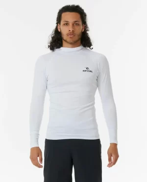 Men Rash Guards Rip Curl Stack Uv Performance Long Sleeve Hood Wetsuit Vest - 1