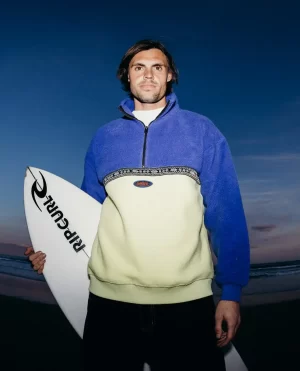 Men Raw Energy Quarter Zip Polar Hoodies & Fleece Rip Curl - 1