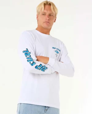 Men Rip Curl Fade Out Icon Long Sleeve Tee Tees & Tanks - 1