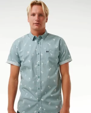 Men Rip Curl Paradise Palms Short Sleeve Shirt Shirts & Flannels - 1