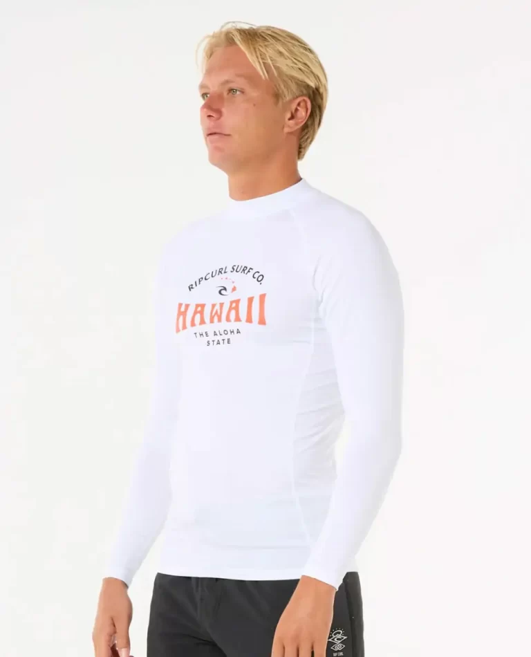 Men Rip Curl Rash Guards Hawaii Upf Performance Long Sleeve Rash Guard - 2