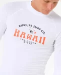 Men Rip Curl Rash Guards Hawaii Upf Performance Long Sleeve Rash Guard - 5