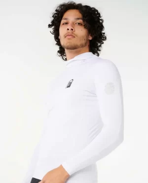 Men Rip Curl Rash Guards Search Upf Performance Long Sleeve Hood - 1