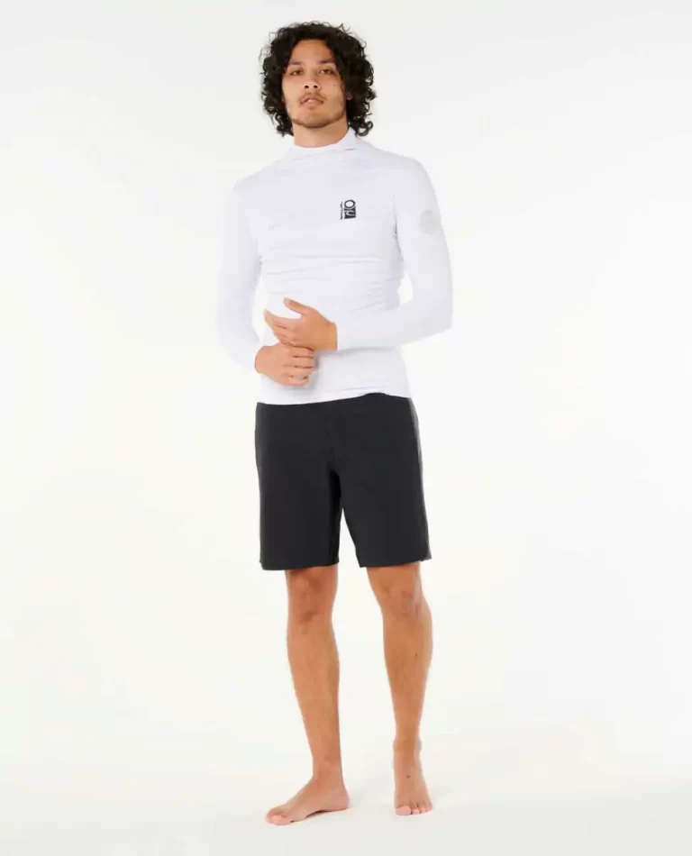 Men Rip Curl Rash Guards Search Upf Performance Long Sleeve Hood - 4