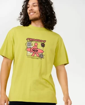 Men Rip Curl Tees & Tanks Archive Super Computer Cpu Tee - 1