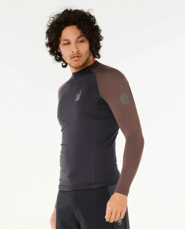 Men Search Upf Performance Long Sleeve Rash Guard Rip Curl Rash Guards - 3