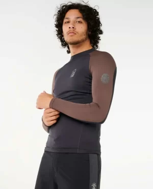 Men Search Upf Performance Long Sleeve Rash Guard Rip Curl Rash Guards - 1