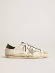 Men Super-Star Golden Goose Super-Star Ltd With Croc-Print Star And Green Heel Tab White - 1