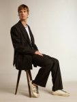 Men Super-Star Golden Goose Super-Star Ltd With Croc-Print Star And Green Heel Tab White - 3