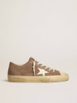 Men V-Star In Dove-Gray Suede With White Nappa Leather Star Golden Goose V-Star - 1