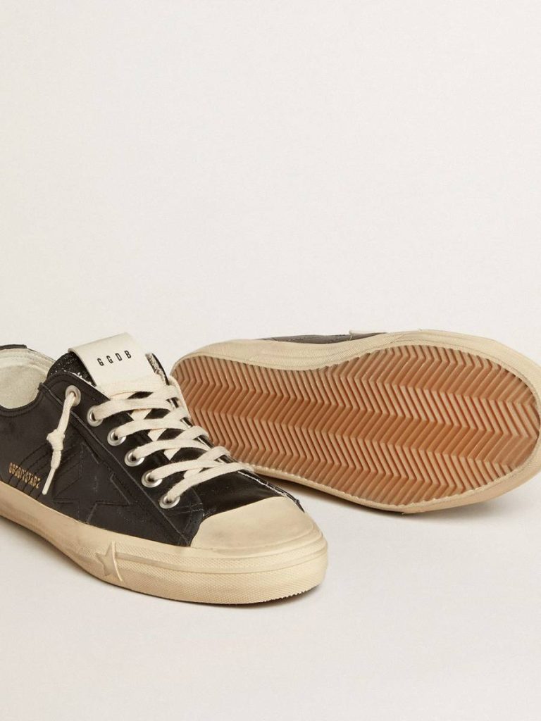 Men V-Star Men's V-Star In Black Nappa Leather With A Black Leather Star Golden Goose - 4