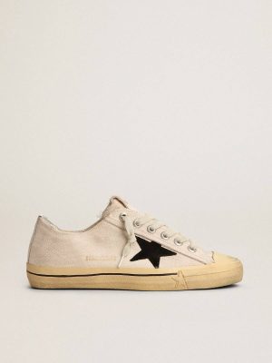 Men V-Star Men's V-Star Ltd With Black Suede Star And Embroidered Lettering Golden Goose - 1