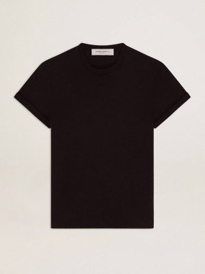 Men Vintage Black T-Shirts & Polo Shirts Golden Collection Distressed T-Shirt In Vintage Black Golden Goose - 1