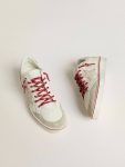 Men’s Ball Star Ltd Cny In White Leather With A Lived-In Effect Men Worn White Ball Star Golden Goose - 2
