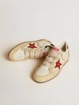 Men's Ball Star Ltd In Nappa Leather With Red Leather Star And Leather Heel Tab Ball Star Men Golden Goose - 2