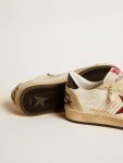 Men's Ball Star Ltd In Nappa Leather With Red Leather Star And Leather Heel Tab Ball Star Men Golden Goose - 3