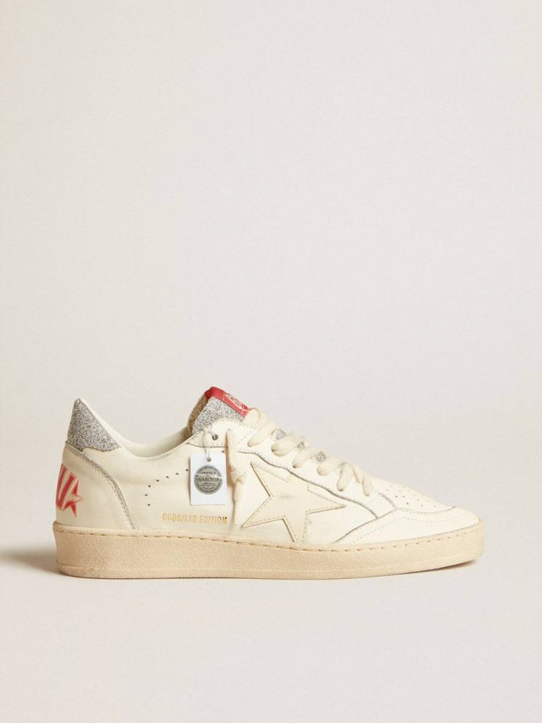 Men’s Ball Star Ltd In Nappa With White Star And Swarovski Crystal Heel Tab Men Golden Goose Ball Star - 2