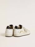 Men’s Ball Star Ltd With Suede Star And Textured Leather Heel Tab Golden Goose White Men Ball Star - 4