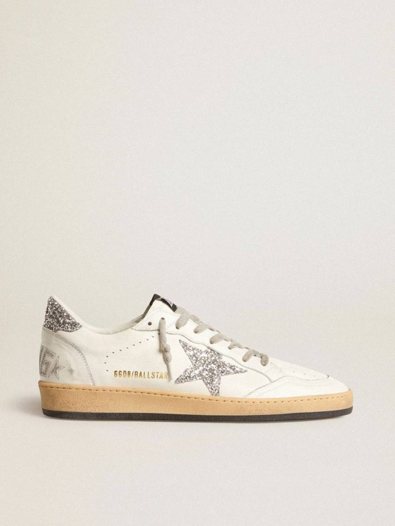 Men’s Ball Star Wishes In Nappa Leather With Glitter Star And Heel Tab Ball Star Men Golden Goose - 2