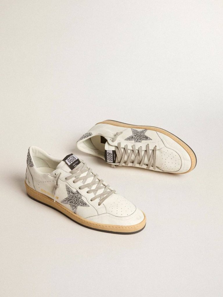 Men’s Ball Star Wishes In Nappa Leather With Glitter Star And Heel Tab Ball Star Men Golden Goose - 3