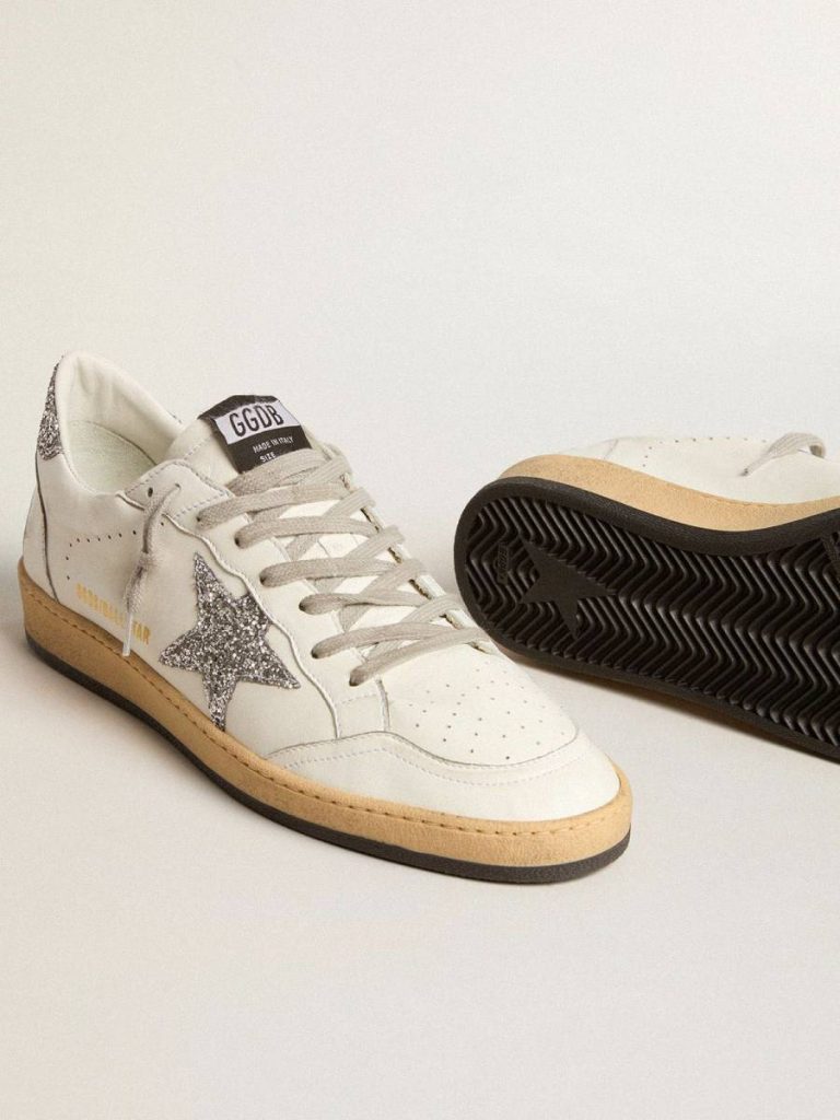 Men’s Ball Star Wishes In Nappa Leather With Glitter Star And Heel Tab Ball Star Men Golden Goose - 4