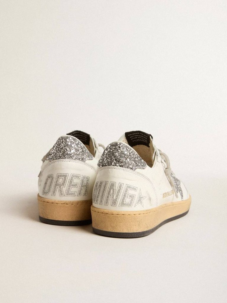 Men’s Ball Star Wishes In Nappa Leather With Glitter Star And Heel Tab Ball Star Men Golden Goose - 1
