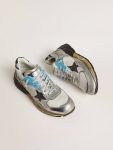 Men's Dad-Star In Mesh And Silver Foiled Leather With Black Leather Star Men Golden Goose Dad-Star - 2
