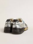 Men's Dad-Star In Mesh And Silver Foiled Leather With Black Leather Star Men Golden Goose Dad-Star - 4