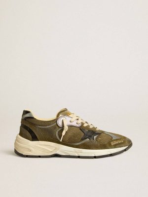 Men’s Dad-Star In Suede And Mesh With Black Leather Star And Heel Tab Golden Goose Dad-Star Men - 1