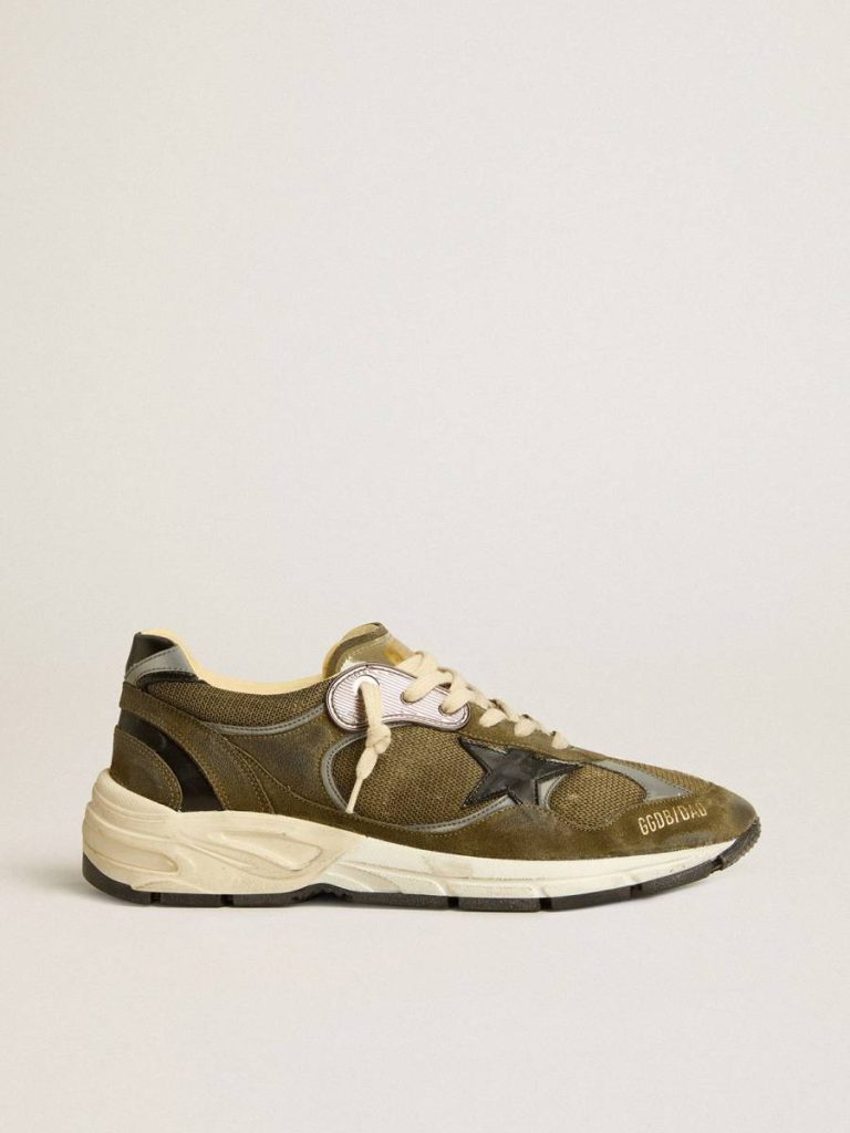 Men’s Dad-Star In Suede And Mesh With Black Leather Star And Heel Tab Golden Goose Dad-Star Men - 1