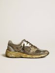 Men’s Dad-Star In Suede And Nylon With Khaki Leather Star And Heel Tab Dad-Star Golden Goose Men - 1