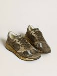 Men’s Dad-Star In Suede And Nylon With Khaki Leather Star And Heel Tab Dad-Star Golden Goose Men - 2