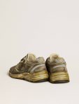 Men’s Dad-Star In Suede And Nylon With Khaki Leather Star And Heel Tab Dad-Star Golden Goose Men - 5