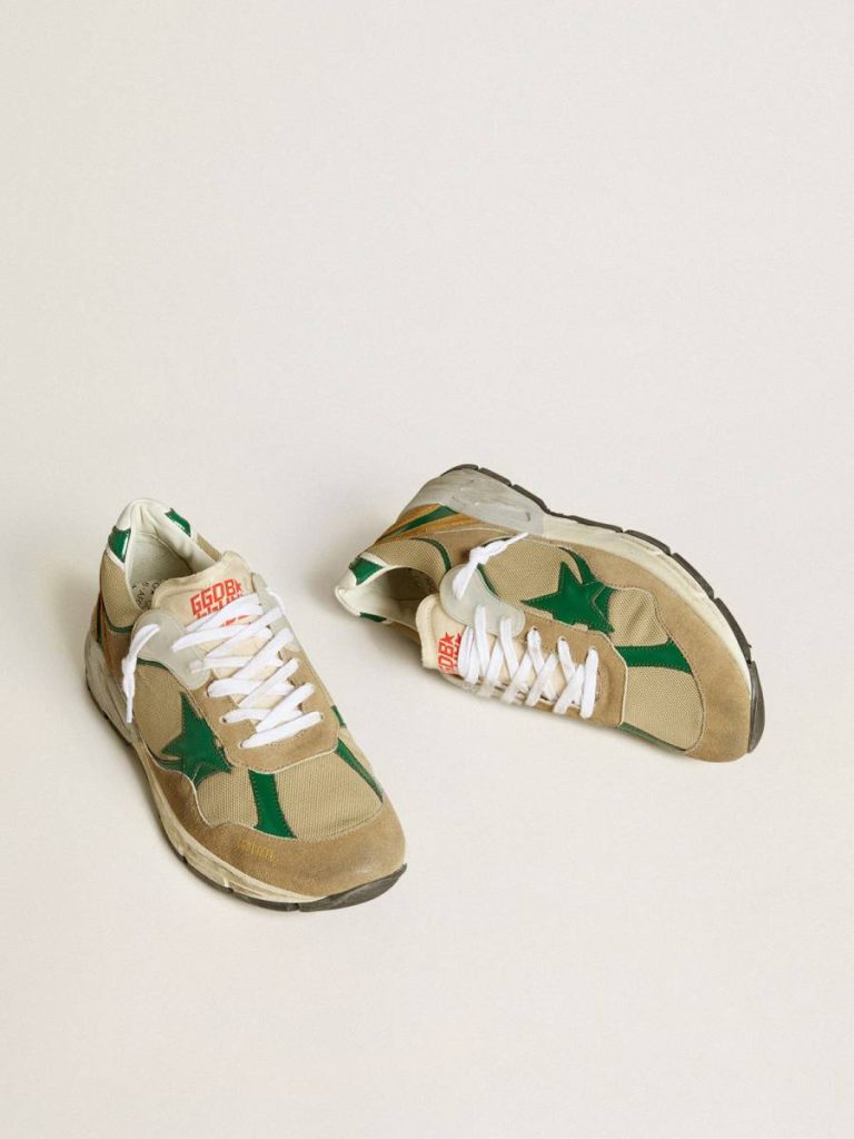 Men’s Dad-Star Lab In Nylon With Green Leather Star And Suede Inserts Golden Goose Men Dad-Star - 2