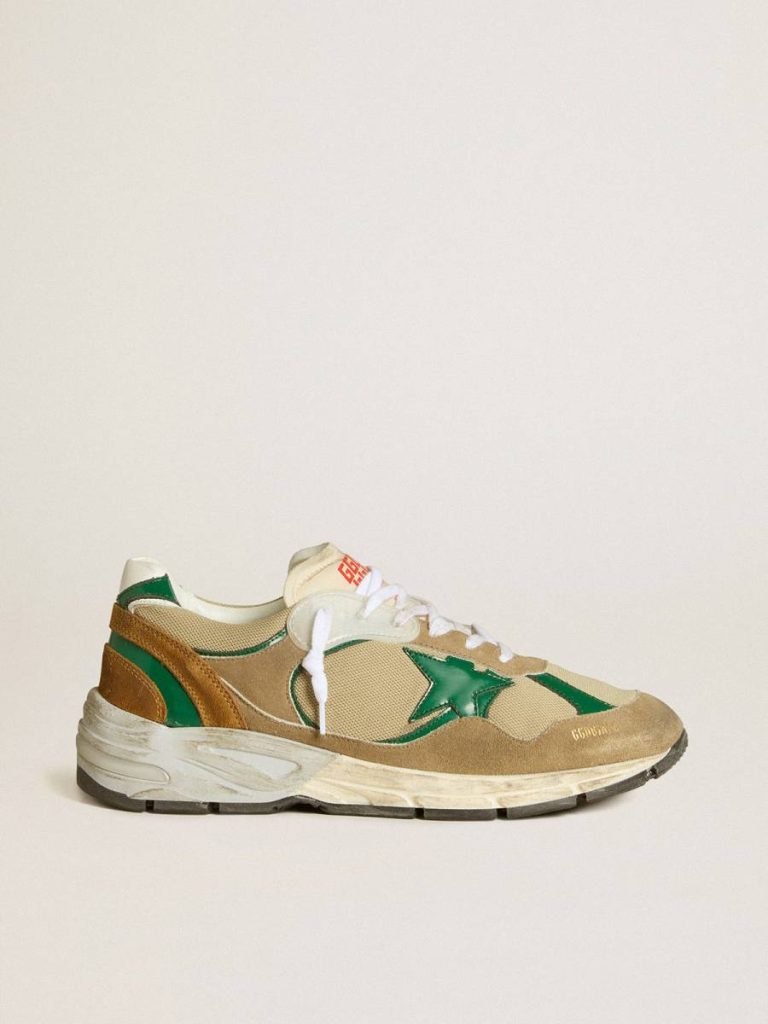 Men’s Dad-Star Lab In Nylon With Green Leather Star And Suede Inserts Golden Goose Men Dad-Star - 1
