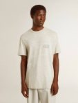 Men's Gray T-Shirt With Black Lettering T-Shirts & Polo Shirts Men Golden Goose Gray - 2